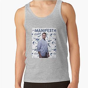 Manifest Ben Stone Poster With Flights and Planes Pattern Tank Top