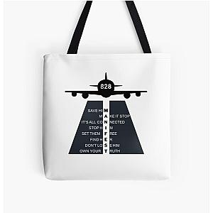 Flight 828 Manifest Tote Bag