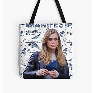 Manifest Michaela Stone Poster With Flight Planes Pattern Background All Over Print Tote Bag