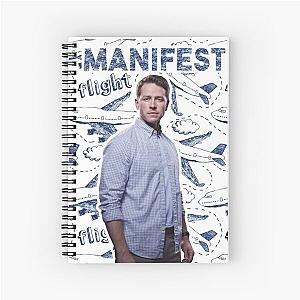 Manifest Poster With Flights And Planes Pattern Background Spiral Notebook