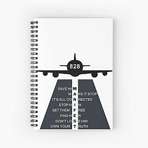 Flight 828 Manifest Spiral Notebook