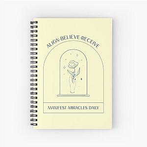 Align Believe Receive Manifest Miracles T-Shirt Spiral Notebook