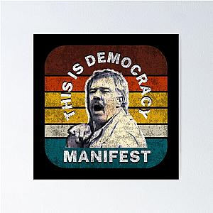 Democracy Manifest Vintage Sunset Poster