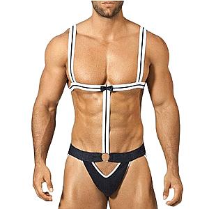 Mankini Novelty Sexy Lingerie Bodysuit Waiter Style