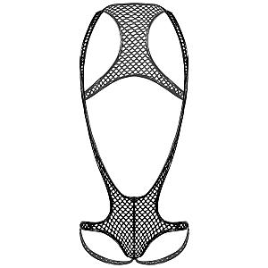 Mankini Hollow Out - Lingerie Open Fishnet Bodysuit