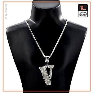 Vlone Necklaces – VLONE Custom Inspired Silver Chain VL2409