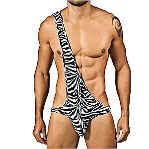 Top1 Mankini Bodysuit Leopard