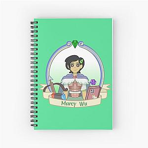 Marcy Wu ribbon banner portrait Spiral Notebook