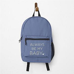 of Mariah Carey- Always Be My Baby in Soft Navy (Typography) Backpack