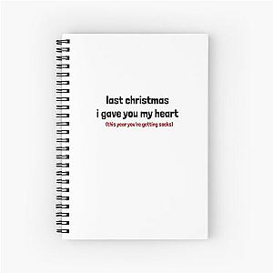 funny christmas post card & greeting card mariah carey Spiral Notebook