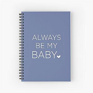 of Mariah Carey- Always Be My Baby in Soft Navy (Typography) Spiral Notebook