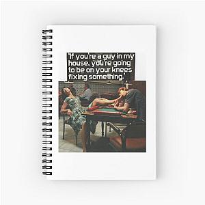 On Your Knees Feminist Woman Power Girlboss Mariah Carey Quote Spiral Notebook