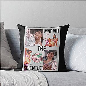 Mariah the scientist throw pillow