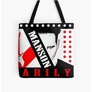 90s Music Marilyn Manson - Music Lover  All Over Print Tote Bag