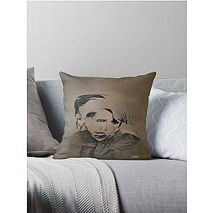 Marilyn Manson Fine Art Portrait - Dark - Gothic - Marilyn Manson Throw Pillow