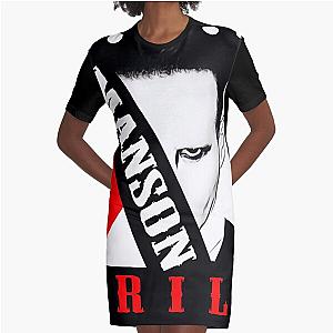 90s Music Marilyn Manson - Music Lover  Graphic T-Shirt Dress