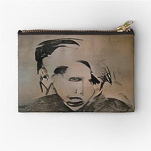 Marilyn Manson Fine Art Portrait - Dark - Gothic - Marilyn Manson Zipper Pouch