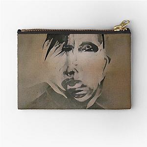 Marilyn Manson Fine Art Portrait - Dark - Gothic - Marilyn Manson Zipper Pouch