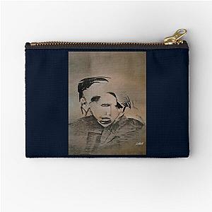 Marilyn Manson Fine Art Portrait - Dark - Gothic - Marilyn Manson (1) Zipper Pouch