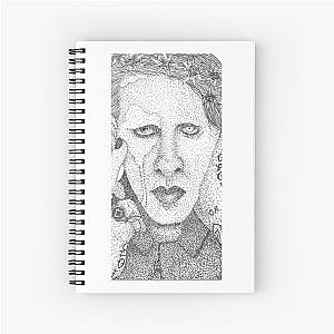 Marilyn Manson Stippling Art Spiral Notebook