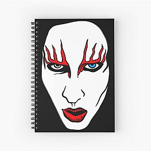 Portrait Illustration Marilyn Manson Spiral Notebook