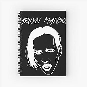 Scary Marilyn Manson Shirt Spiral Notebook