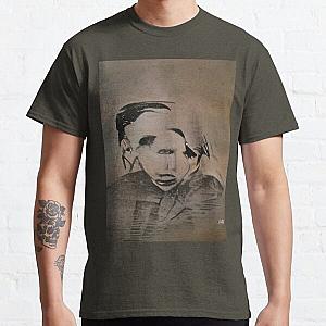 Marilyn Manson Fine Art Portrait - Dark - Gothic - Marilyn Manson Classic T-Shirt RB2709