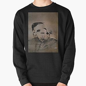 Marilyn Manson Fine Art Portrait - Dark - Gothic - Marilyn Manson (1) Pullover Sweatshirt RB2709