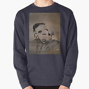 Marilyn Manson Fine Art Portrait - Dark - Gothic - Marilyn Manson Pullover Sweatshirt RB2709