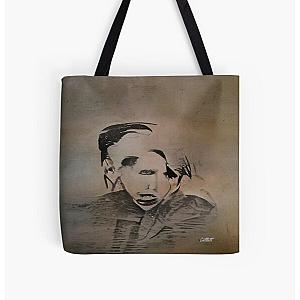 Marilyn Manson Fine Art Portrait - Dark - Gothic - Marilyn Manson All Over Print Tote Bag RB2709