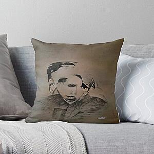 Marilyn Manson Fine Art Portrait - Dark - Gothic - Marilyn Manson Throw Pillow RB2709