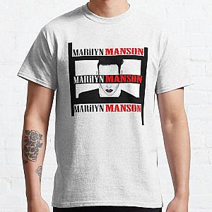 Marilyn manson |  American singer Marilyn Manson | Real Name ''Brian Hugh Warner'' Classic T-Shirt RB2709