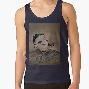 Marilyn Manson Fine Art Portrait - Dark - Gothic - Marilyn Manson Tank Top RB2709