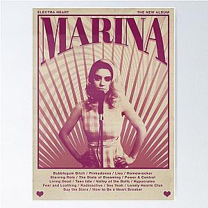 Marina Electra Heart Retro Album Tracklist Poster