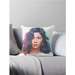 Marina Diamandis Digital Portrait Throw Pillow