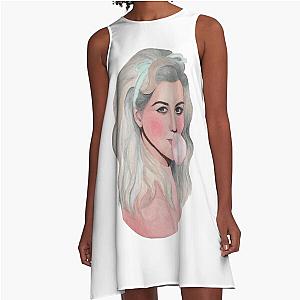 Marina Diamandis Electra Heart watercolor A-Line Dress