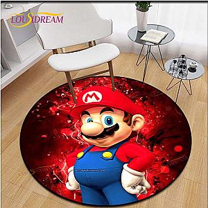 Cartoon Mario Rugs AnimeRound Carpet Trending Soft Carpets and Rugs for Living Room Anti-Slip Rugs for Bedroom