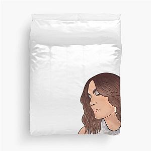 Disco Marsha (Mariska Hargitay) - white outline Duvet Cover