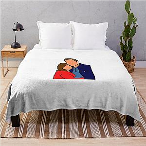 Mariska Hargitay and Peter Hermann Cartoon Art (Petska) Throw Blanket