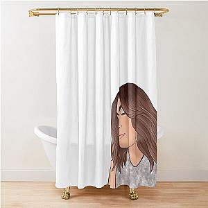 Disco Marsha (Mariska Hargitay) - white outline Shower Curtain