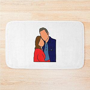 Mariska Hargitay and Peter Hermann Cartoon Art (Petska) Bath Mat