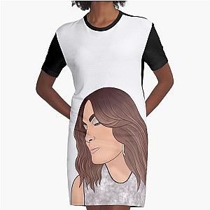 Disco Marsha (Mariska Hargitay) - white outline Graphic T-Shirt Dress