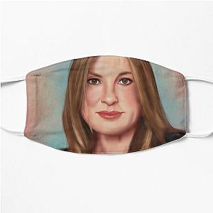 Mariska hargitay portrait Flat Mask