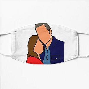 Mariska Hargitay and Peter Hermann Cartoon Art (Petska) Flat Mask