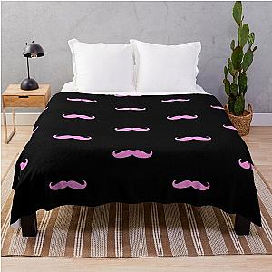 Markiplier pink mustache  Throw Blanket