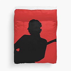 Mark Knopfler Dire Straits Silhouette - Black Duvet Cover