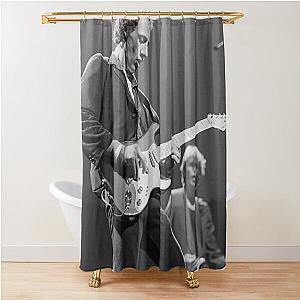 vintage;Mark Knopfler Poster Shower Curtain