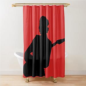 Mark Knopfler Dire Straits Silhouette - Black Shower Curtain