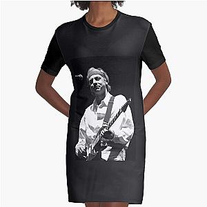 Mark Knopfler - Black and White Graphic T-Shirt Dress