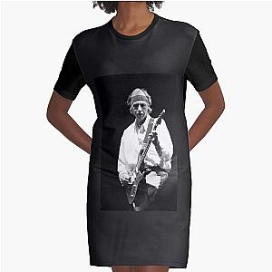 Mark Knopfler - Black and White Graphic T-Shirt Dress